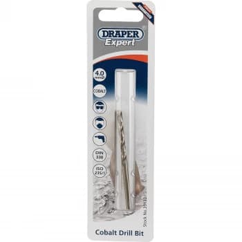 Draper Expert HSS Cobalt Drill Bit 4mm Pack of 1