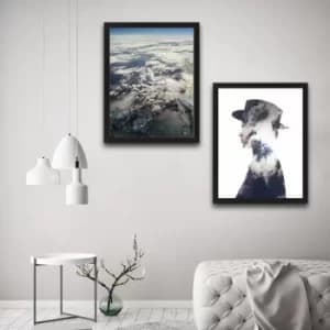 Cloud Man Set Multicolor Decorative Framed Painting (2 Pieces)