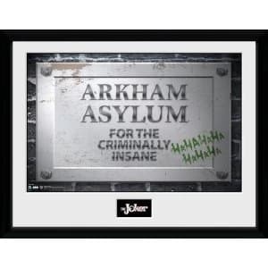 Batman Comic Arkham Asylum Sign (30 x 40cm) Collector Print