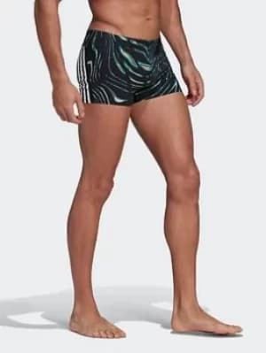 adidas Graphic Souleaf Swim Boxers, Black Size M Men