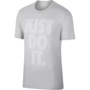 Nike NSW Print T Shirt Mens - Grey