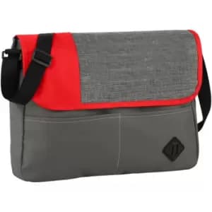 Bullet Offset Convention Messenger (38 x 5.5 x 29 cm) (Grey/Red)
