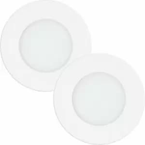 2 pack Wall Flush Ceiling Light Colour White Shade White Plastic LED 5W Inc