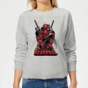 Marvel Deadpool Ready For Action Womens Sweatshirt - Grey - L