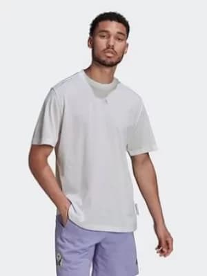 adidas Graphic Aeroready Mesh Tee, White Size XL Men