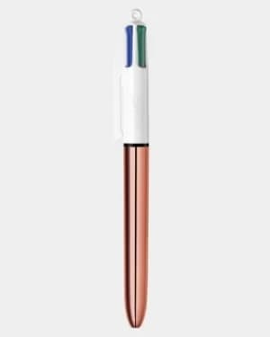 Bic 4 Colour 1mm Tip Pen Barrel Rose Gold PK12