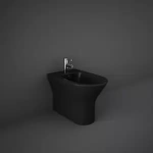 Rak Feeling Back To Wall Bidet - Matt Black