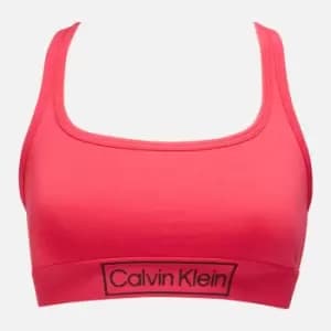 Calvin Klein Womens Unlined Bralette - Pink Splendor - M