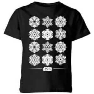 Star Wars Snowflake Kids Christmas T-Shirt - Black - 11-12 Years