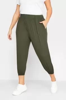 Jersey Cropped Harem Trousers