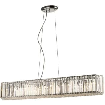 Spring Lighting - 8 Light Large Ceiling Pendant Chrome, Clear with Crystals, G9