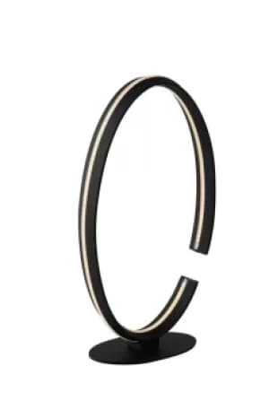 Clarke Integrated LED Circular Table Lamp, Black, 4000K