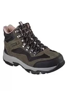 Skechers Trego Base Camp Lace Up Ankle Hiker Boots, Olive, Size 8, Women