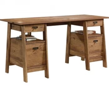 TEKNIK 5424127 Executive Trestle Desk - Oak