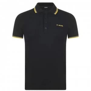 Diesel Broken Logo Polo Shirt - 900 Black