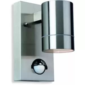 Wall lamp 1 bulb Colt with detector, stainless steel