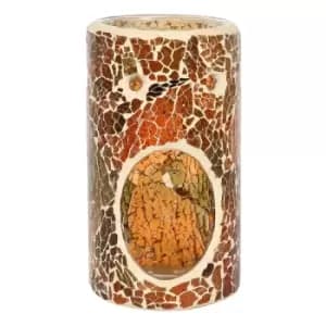 Pillar Brown Crackle Oil Burner