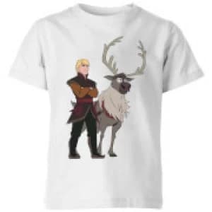 Frozen 2 Sven And Kristoff Kids T-Shirt - White - 11-12 Years