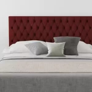 Monroe Upholstered Headboard, Kimiyo Linen, Bordeaux - Headboard 60cm Size Single (90x190)
