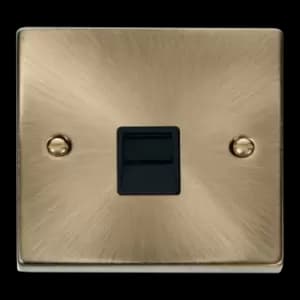 Click Scolmore Deco 1 Gang Master Telephone Socket - VPAB120BK