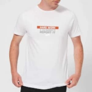 Plain Lazy Hard Work Mens T-Shirt - White - L