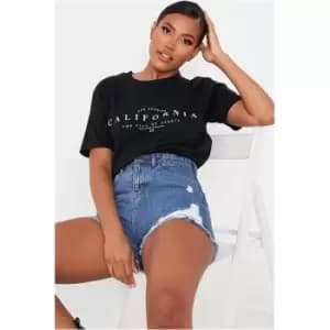 I Saw It First Black California Graphic Print Oversized T-Shirt - Black