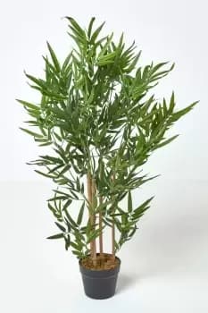 Green 3ft Bamboo Tree Artificial Plant with Pot, 95 cm