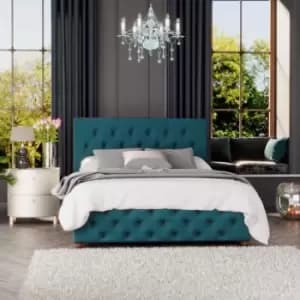 Laurence Llewelyn-Bowen Laurence Llewelyn Bowen Luna Ottoman Storage Bed Plush Velvet Emerald King