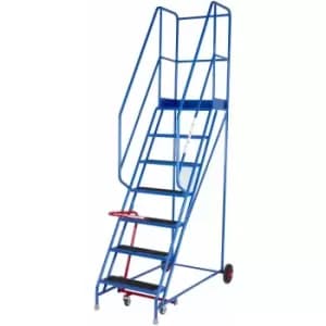 7 Tread Mobile Warehouse Stairs Anti Slip Steps 2.75m Portable Safety Ladder