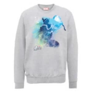 Marvel Avengers Assemble Thor Art Burst Sweatshirt - Grey - L
