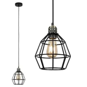 Casco Brass Pendant with Black Hamish Shade