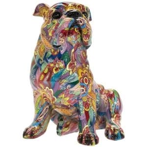 Groovy Art Sitting Bulldog Ornament