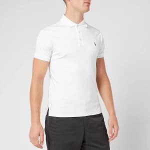 Polo Ralph Lauren Mens Slim Fit Soft-Touch Polo Shirt - White - L