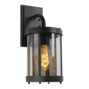 Makkum Cottage Wall Lantern Light Outdoor - 1xE27 - IP23 - Black