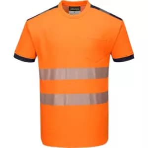 Portwest PW3 Hi Vis T Shirt Orange / Navy 4XL