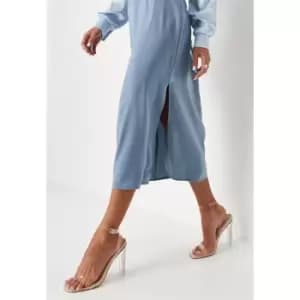 Missguided Square Toe Heeled Sandals - Clear