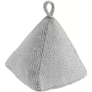 Nicola Spring - Chevron Door Stop - 20cm - Grey