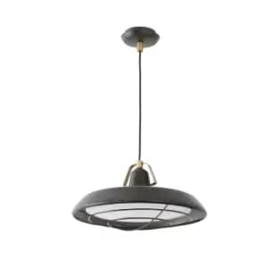 Plec LED 1 Light Outdoor Dome Ceiling Pendant Light Old Brown IP44