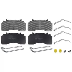 Brake Pad Set 16968 by Febi Bilstein Trailing Axle / front axle / rear axle