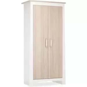 CuddleCo Ada Wardrobe, White/Ash - White/Ash