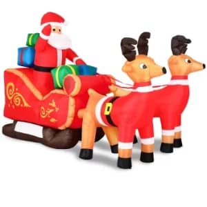 Inflatable Santa Claus With Sleigh 5ft with LED Lights
