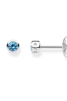 Ladies Thomas Sabo Sterling Silver Glam & Soul Light Blue Stud Earrings H1962-009-31