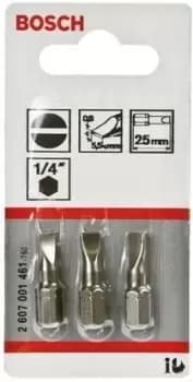 Bosch 2607001461 0.8x5.5 25mm 3-PC EXTRA HARD DRIVER BITS- you get 10