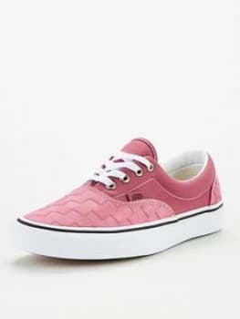 Vans Era Deboss Checkerboard - Pink/White , Pink/White, Size 3, Women