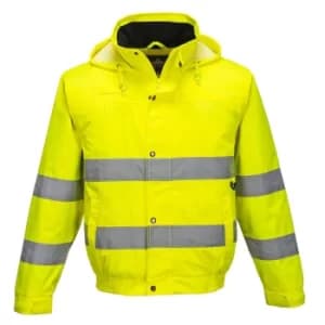 Oxford Weave 150D Class 3 Hi Vis Bomber Jacket Yellow 2XL