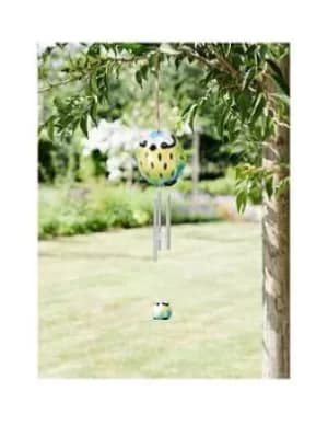 Smart Solar Ceramic Blue Tit Solar Windchime