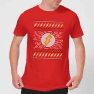DC Flash Knit Mens Christmas T-Shirt - Red - L
