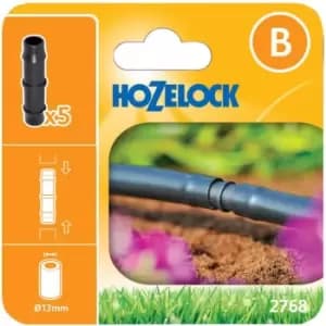 Hozelock MICRO Straight Connector 1/2" / 12.5mm Pack of 5