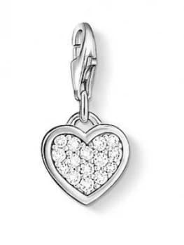 Thomas Sabo Charm Club Zirconia Pavé Heart Charm, One Colour, Women