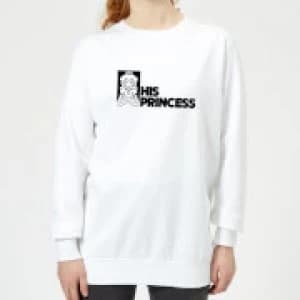 Super Mario His Princess Womens Sweatshirt - White - L
